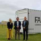 Claire Waghorn (left), Justin Watson (middle), Christopher Boyle (right) at Fabrum's Hydrogen Test Site-min